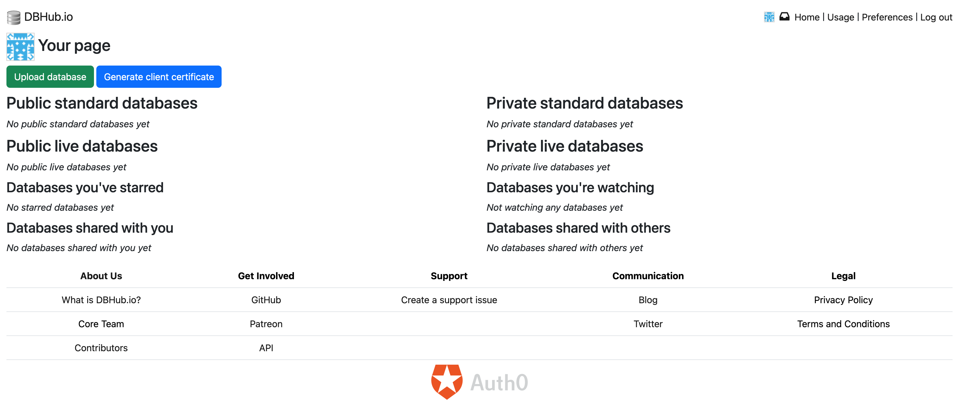 DBHub Landing Page