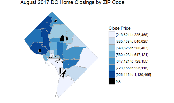 Choropleth Closing Prices by ZIP Code