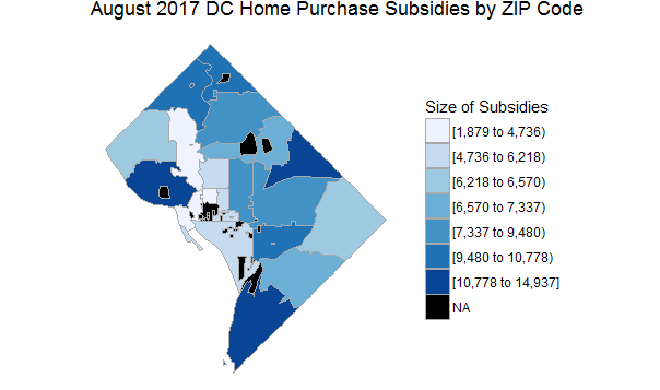 Choropleth Subsidies by ZIP Code