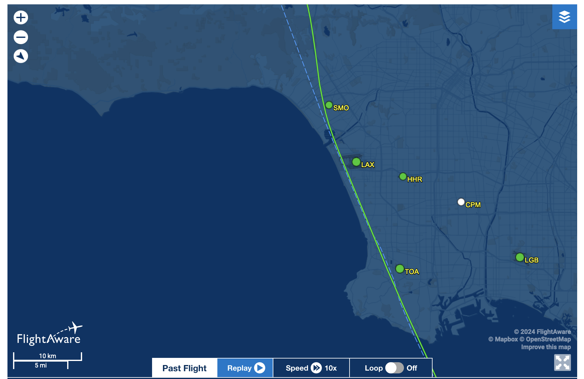 Southwest Airlines Flight 3275 Over Santa Monica