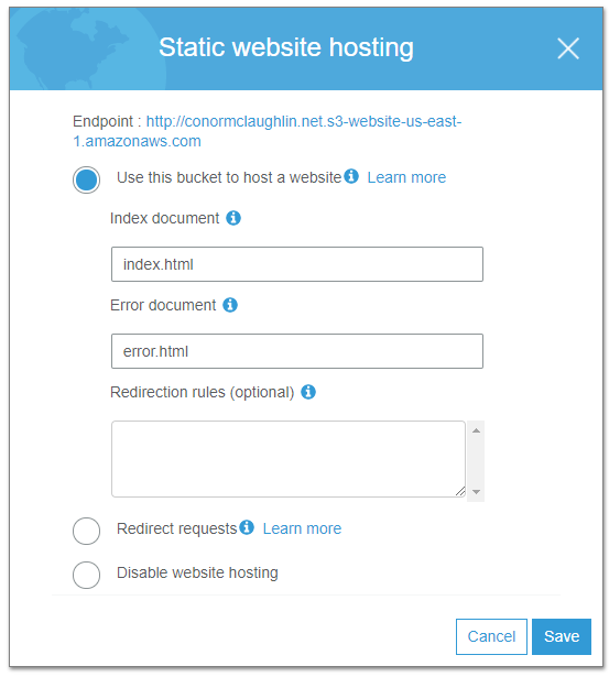 S3 Static Website Hosting
